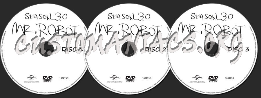 Mr Robot Season 3 dvd label