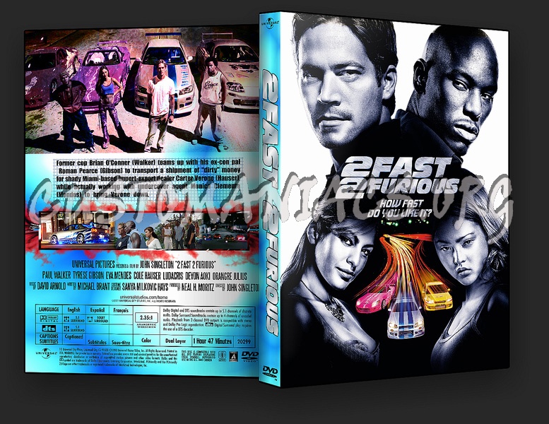 2 Fast 2 Furious dvd cover