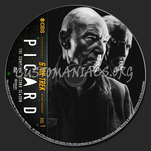 Star Trek Picard Season 2 dvd label