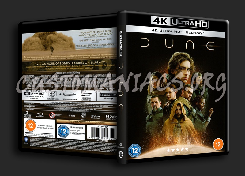 Dune 4K blu-ray cover