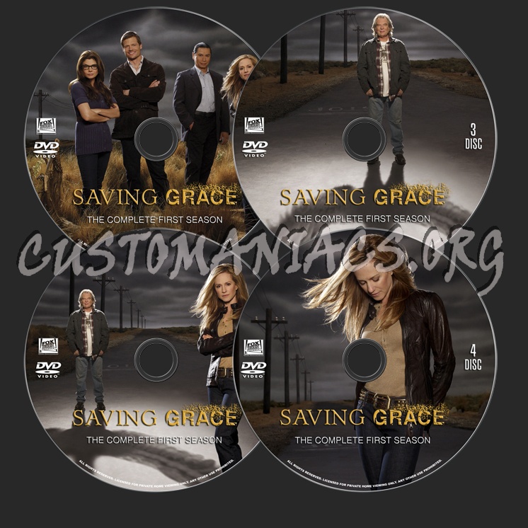 Saving Grace Season 1 dvd label