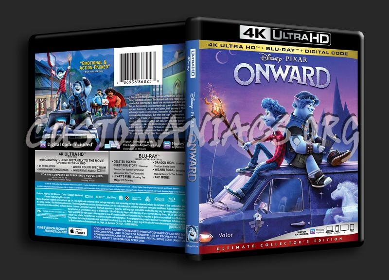 Onward 4K blu-ray cover