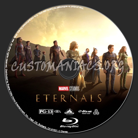 Eternals blu-ray label