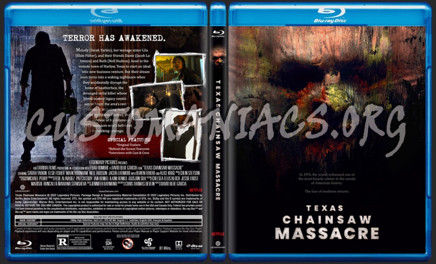 Texas Chainsaw Massacre (2022) blu-ray cover