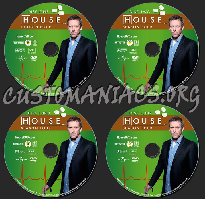 House MD Season 4 dvd label