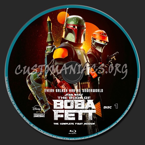 Star Wars:The Book Of Boba Fett Season 1 blu-ray label