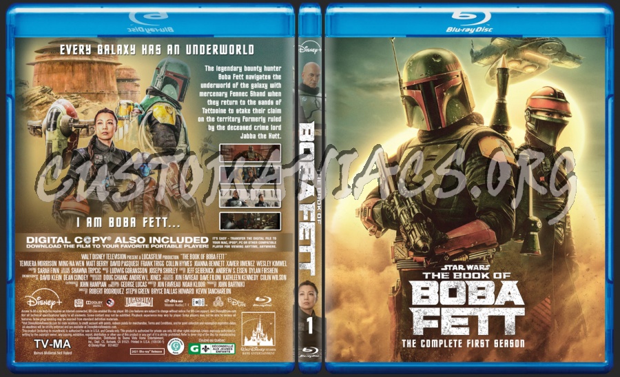 Star Wars:The Book Of Boba Fett Season 1 blu-ray cover