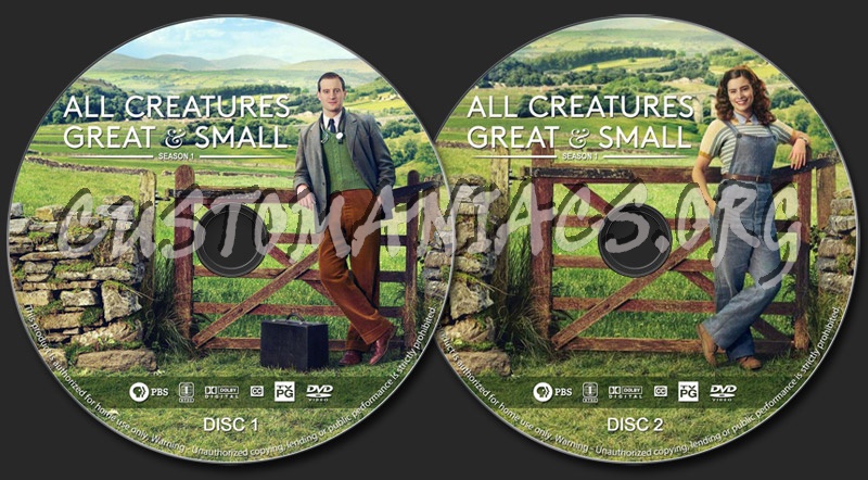 All Creatures Great & Small - Season 1 dvd label