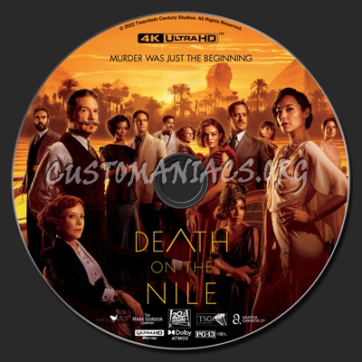 Death On The Nile (2022) 4K blu-ray label