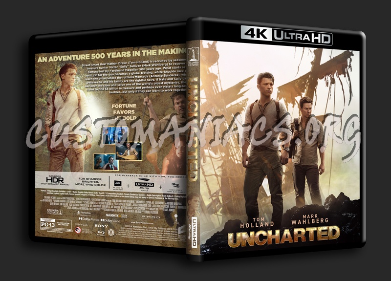 Uncharted (2022) 4K dvd cover