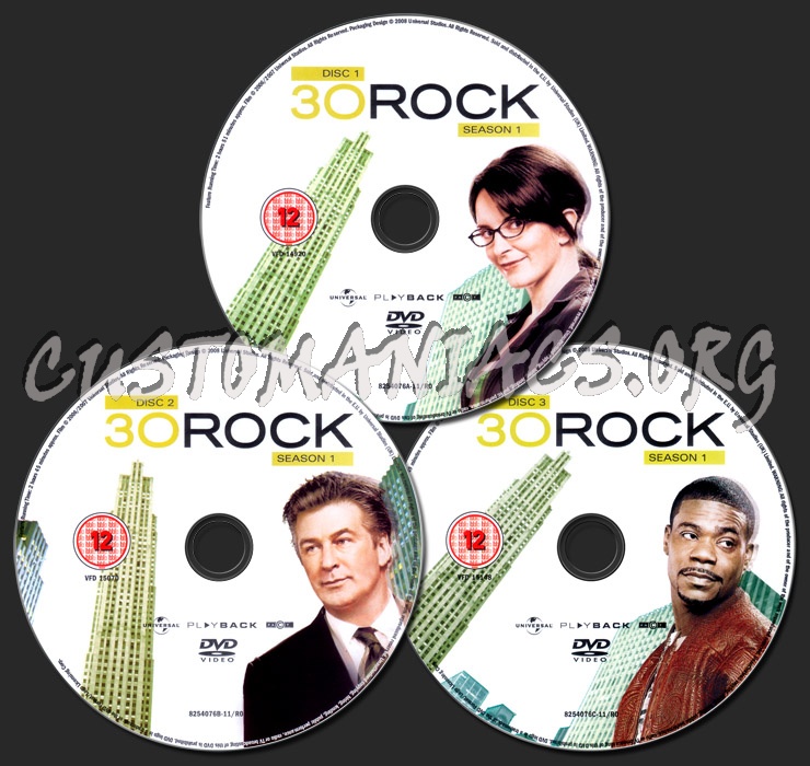 30 Rock Season 1 dvd label