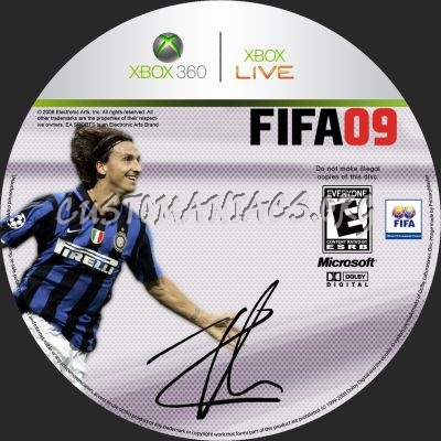 EA's FIFA 2009 dvd label