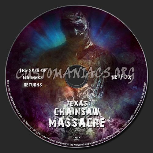 Texas Chainsaw Massacre (2022) dvd label