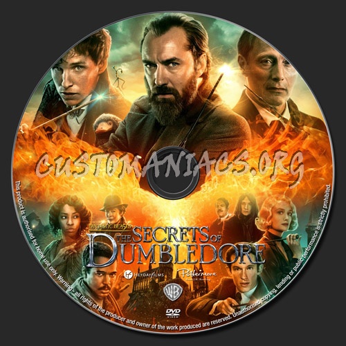 Fantastic Beasts The Secrets Of Dumbledore dvd label