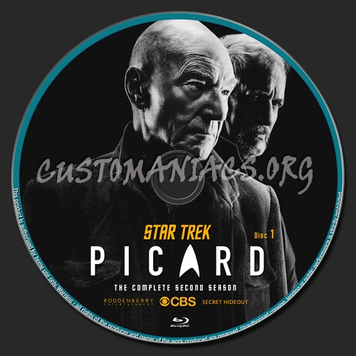 Star Trek Picard Season 2 blu-ray label