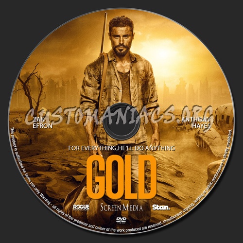 Gold dvd label