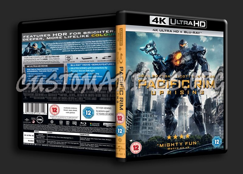 Pacific Rim Uprising 4K blu-ray cover