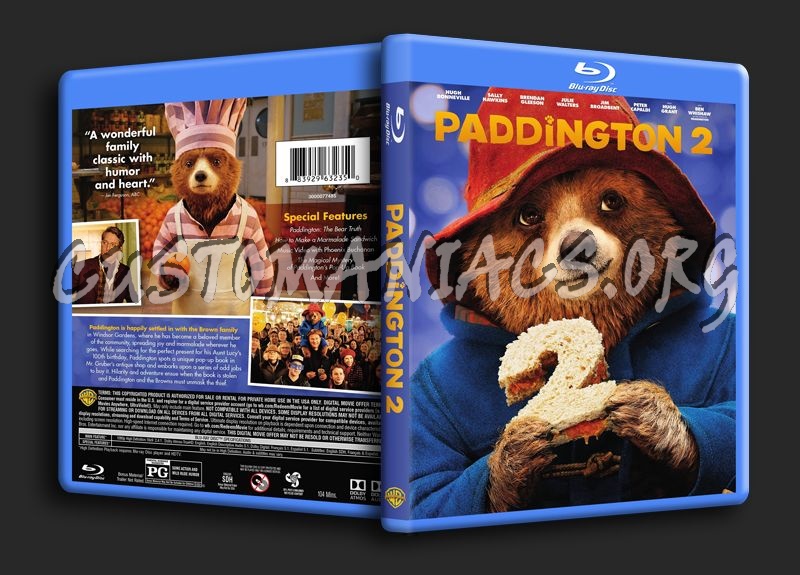 Paddington 2 blu-ray cover