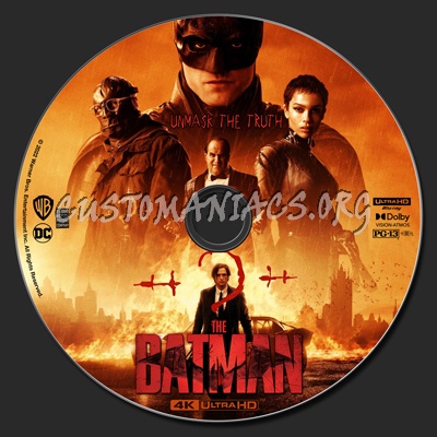 The Batman (2022) 4k blu-ray label