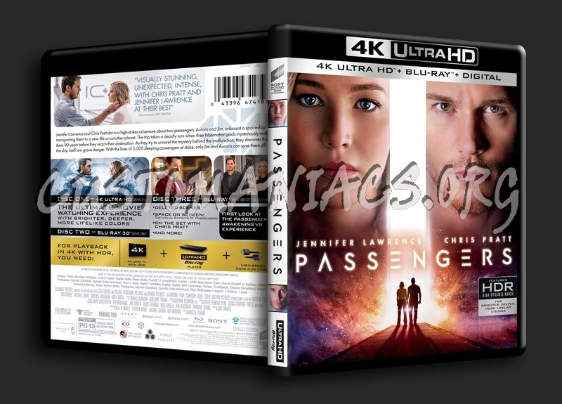 Passengers 4K blu-ray cover