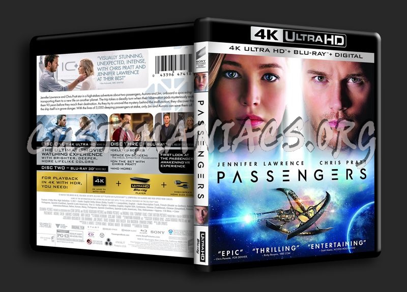 Passengers 4K blu-ray cover