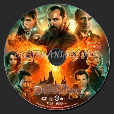 Fantastic Beasts: The Secrets of Dumbledore dvd label