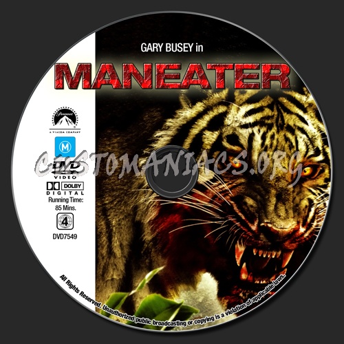 Maneater dvd label