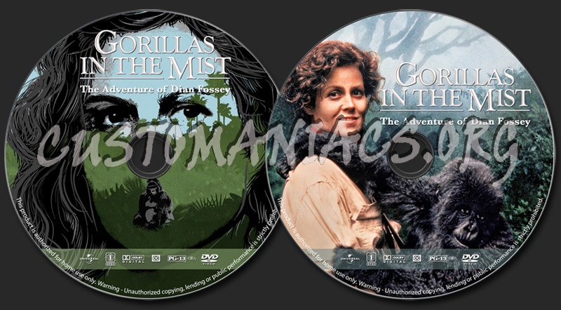Gorillas in the Mist dvd label