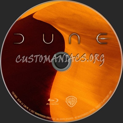 Dune (2021) blu-ray label