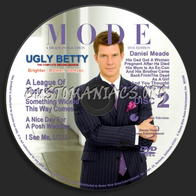 Ugly Betty Season Two dvd label