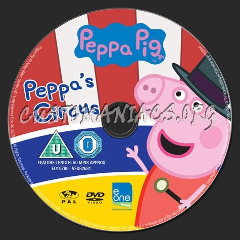 Peppa Pig Peppa's Circus dvd label