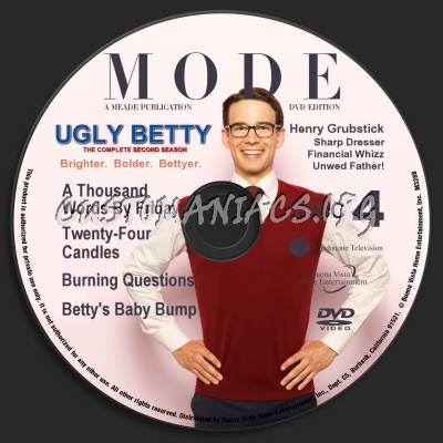 Ugly Betty Season Two dvd label