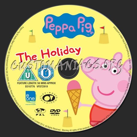 Peppa Pig The Holiday dvd label