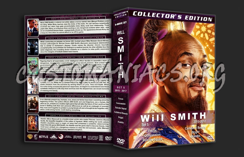 Will Smith Film Collection - Set 5 (2015-2019) dvd cover