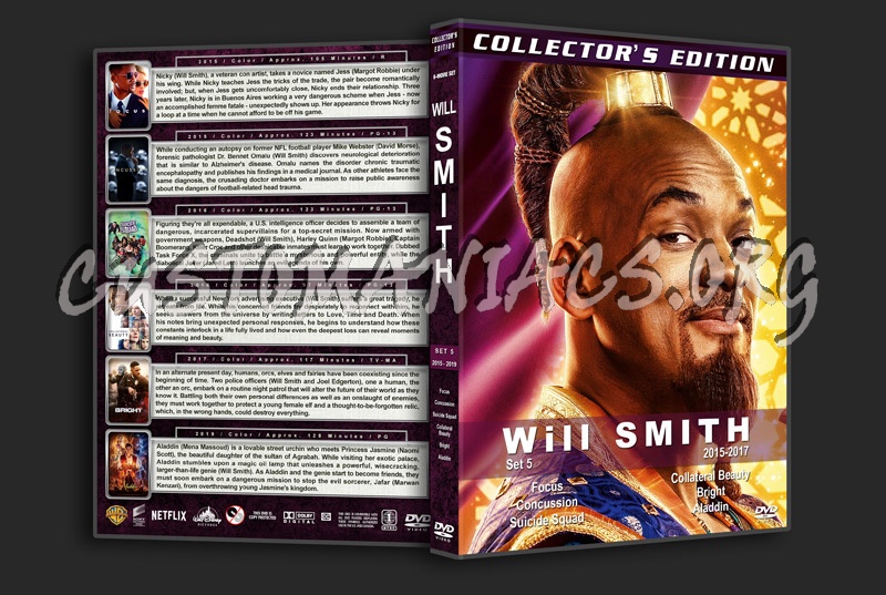 Will Smith Film Collection - Set 5 (2015-2019) dvd cover