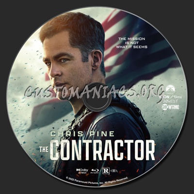 The Contractor (2022) blu-ray label