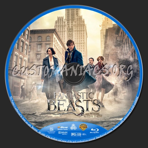 Fantastic Beasts and Where to Find Them blu-ray label