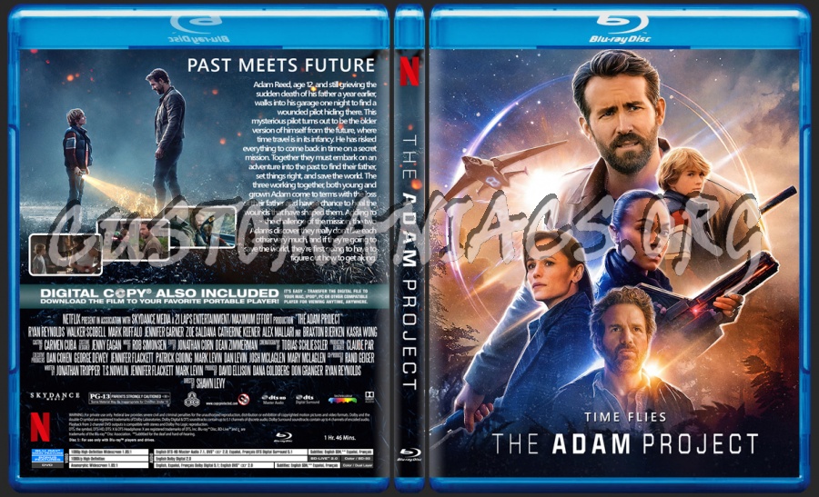 The Adam Project blu-ray cover