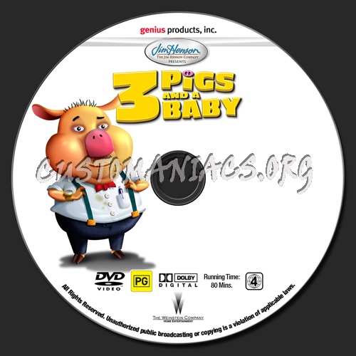 Unstable Fables - 3 Pigs & A Baby dvd label