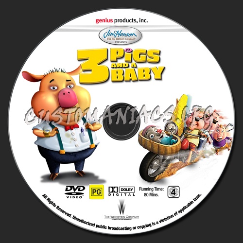 Unstable Fables - 3 Pigs & A Baby dvd label