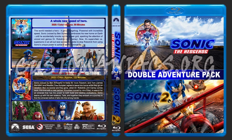 Sonic the Hedgehog Double Feature blu-ray cover