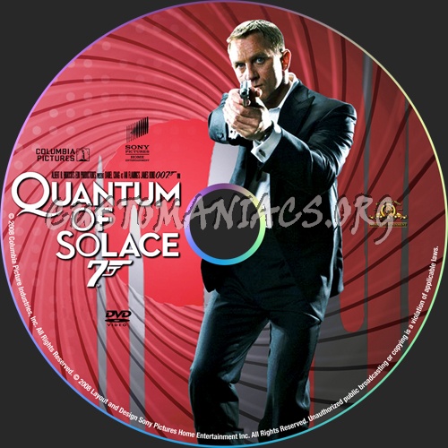 Quantum of Solace dvd label