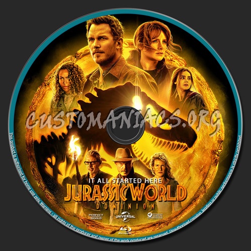 Jurassic World Dominion blu-ray label