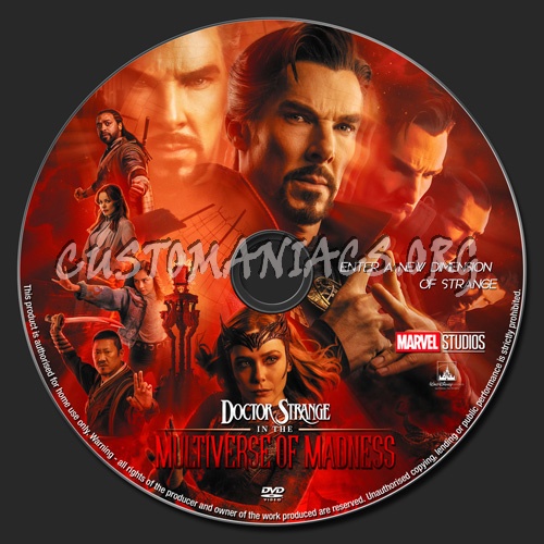 Doctor Strange In The Multiverse Of Madness dvd label