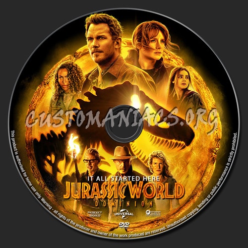 Jurassic World Dominion dvd label