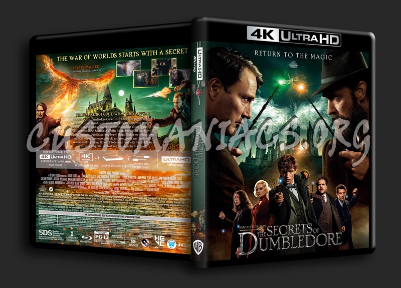 Fantastic Beasts: The Secrets of Dumbledore 4k dvd cover