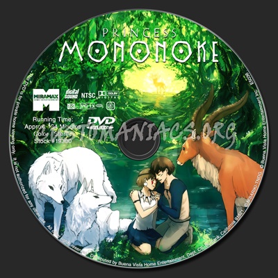 Princess Mononoke dvd label