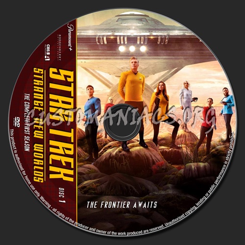 Star Trek Strange New Worlds Season 1 dvd label