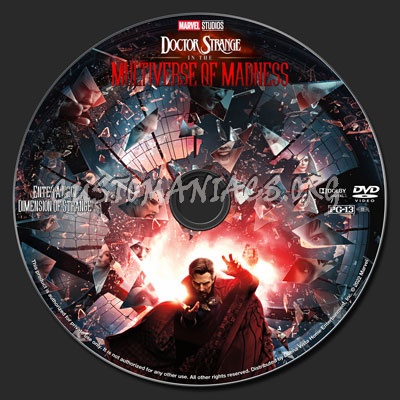 Doctor Strange in the Multiverse of Madness dvd label