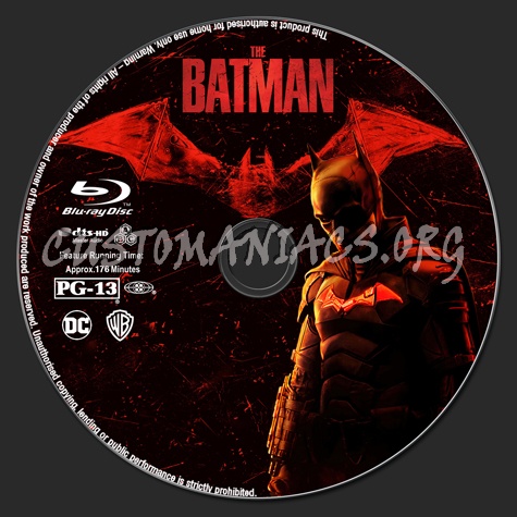 The Batman blu-ray label